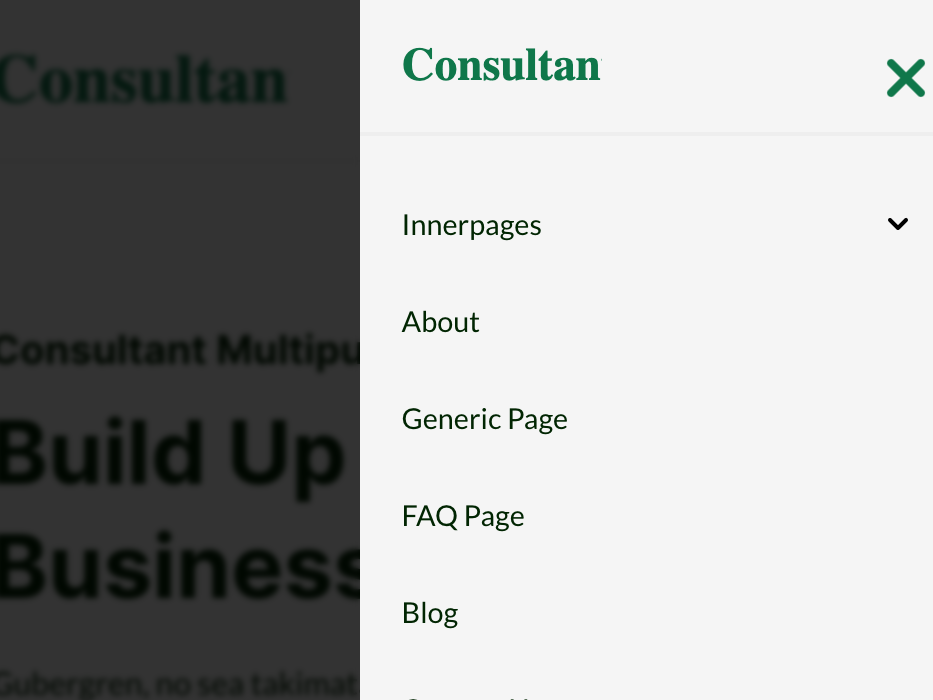 Modern Mobile Drawer Sidebar Menu