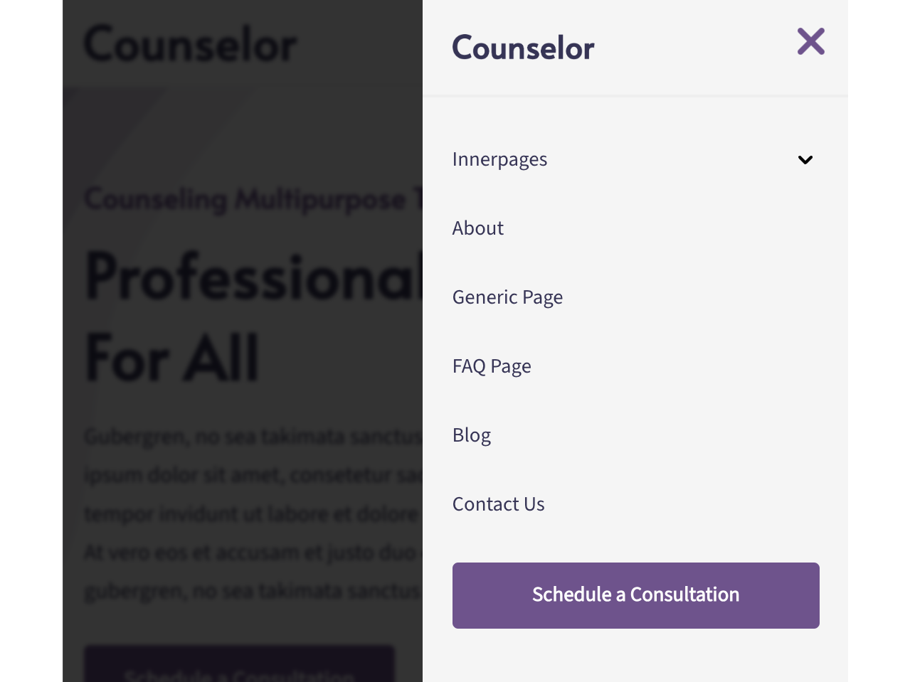 Modern Mobile Drawer Sidebar Menu